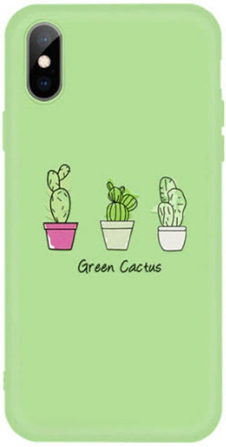 Para iPhone 7 / 8 / Se2020 Carcasa Silicona Cactus Verde