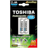 Carregador Pilha Aa/aaa Usb Toshiba + 2x Pilhas Aa 2000mah