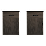 Combo 2 Mesas De Luz Cajon Madera Macizo Puerta 42x50 Oferta