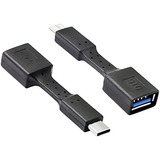 Adaptador De Cable Corto Gelrhonr Usb C A Usb, Paquete De 2