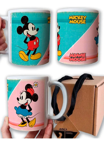 Taza Cerámica Mickey Y Minnie - Varios Modelos