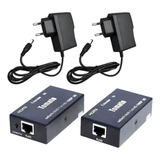 Extensor Hdmi 3d Via Cabo De Rede Utp Rj45 Cat6