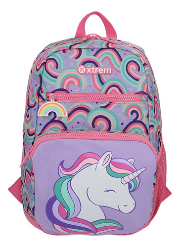 Mochila Xtrem Bolt Unicorn Morada Color Morado Diseño De La Tela Lilac Unicorn