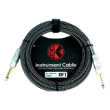 Cable De Plug A Plug De 1/4 3m Chapa De Oro Guitarra Bajo