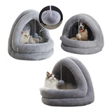 Cama Iglú Para Mascotas - Cueva Para Gatos Con Juguete