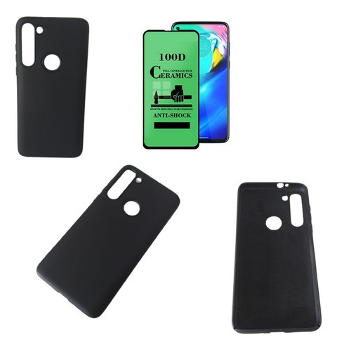 Funda Carcasa De Color Silicona Para Moto G8 Power + Vidrio