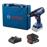 Taladro Percutor Bosch Gsb 180-li 18v 220v + 2 Baterías Color Azul Frecuencia Azul
