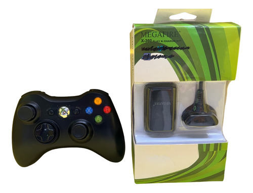 Control Xbox 360 Negro Inalámbrico Medio Uso + Carga Y Juega