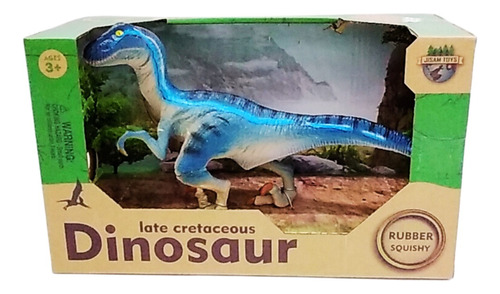 Dinosaurio Figura Soft 26cm Blue Velociraptor Jurassic Colec