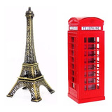 Torre Eiffel Cabine Telefonica Miniatura