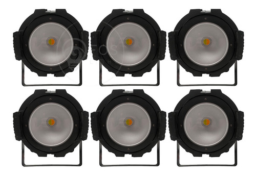 6x Fresnel Led Cob 200w Bandoor Branco Qente Frio Dmx Igreja