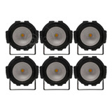 6x Fresnel Led Cob 200w Bandoor Branco Qente Frio Dmx Igreja