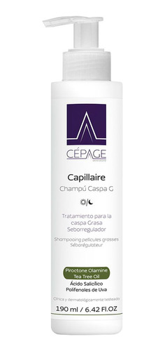 Cepage Capillaire Shampoo Caspa Grasa Seborregulador