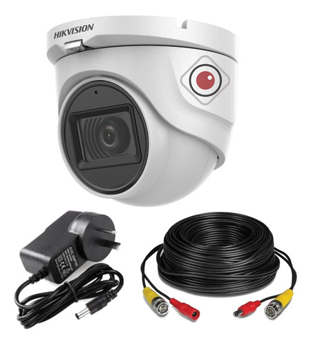 Camara Domo Hikvision 2mp 1080p Ext Metal + Fuente Cable Bnc