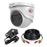 Camara Domo Hikvision 2mp 1080p Ext Metal + Fuente Cable Bnc