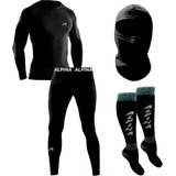 Kit Termico Moto Alpina Remera + Calza + Balaclava + Media C