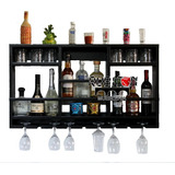 Cava Cantina Flotante Mini Bar De Madera Con Luces Leds 