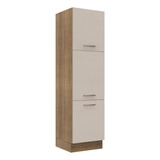 Mueble De Cocina Organizador Madesa Agata 60 Cm 3 Puertas Color Rústico/crema