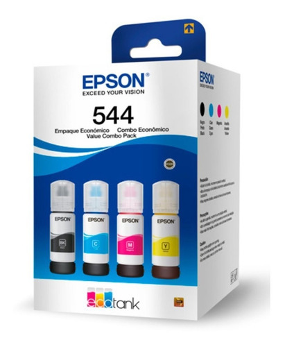 Kit 4 Tintas Epson T544 Negro Y 3 Colores Para L110 / L3110