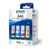 Kit 4 Tintas Epson T544 Negro Y 3 Colores Para L110 / L3110