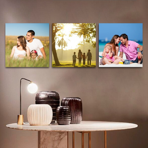 Cuadros Decorativos Personalizables Familiares Kit3pz 40x40