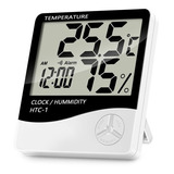 Termómetro Humedad Reloj Digital Despertador Higrometro