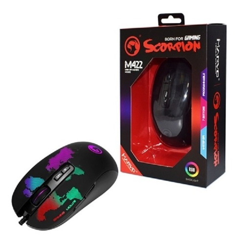 Mouse Óptico Gaming Marvo M422 Scorpion 6400 Dpi.