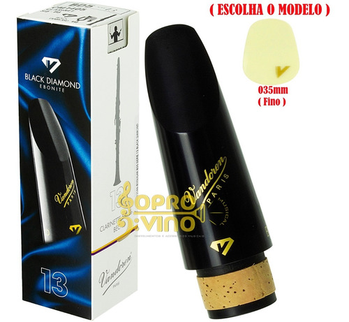 Boquilha Clarinete Sib Vandoren Série 13 Black Diamond Bd05