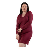 Camisola Feminina Pijama Plus Size Manga Longa Inverno