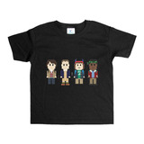 Remera Negra Adultos Pixel R101