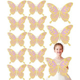 12 Piezas De Grandes Mariposas De Papel 3d Decoración ...