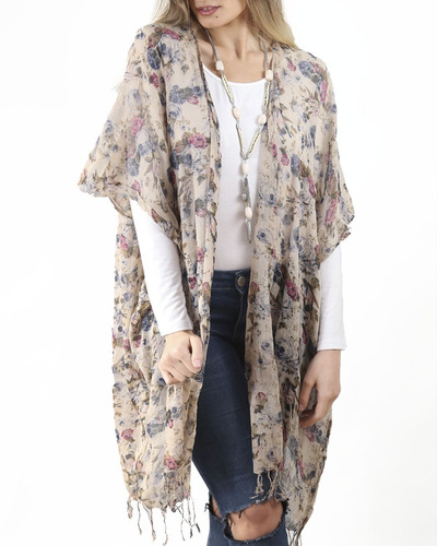 Chaleco Kimono Largo Mujer Saco Blusa Grande Oferta Spiga31