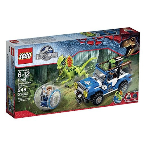 Lego Mundo Jurásico Dilophosaurus Emboscada Kit 75916 Edific