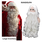 60/80 Cm Navidad Santa Claus Barba Peluca Falsa Barba Peluca