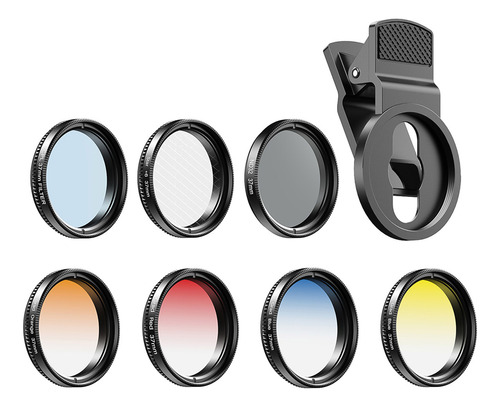 Lente Para Smartphone Con Filtros Nd Blue Orange Y Cpl 37 Mm