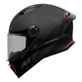 Casco Moto Integral Mt Stinger 2 Solid A1 Negro Mate