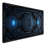 Mousepad Gamer Speed Extra Grande 70x35 Nave Door Azul