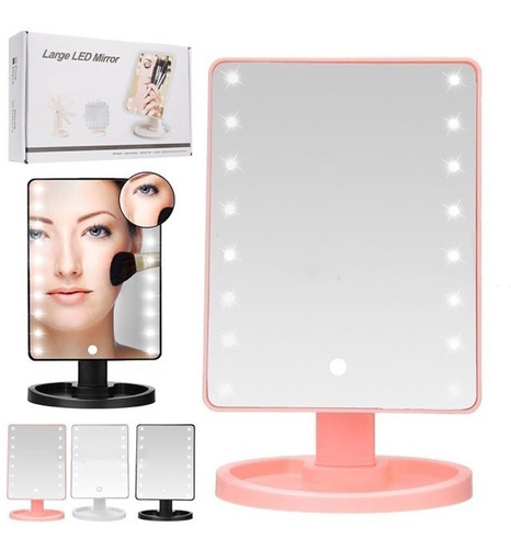 Espejo Para Maquillaje Luces Led Touch Screen Gira, Oferta
