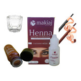 Kit Design Sobrancelha Henna + Lapis Dermatografico + Dappen