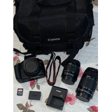 Camara Canon Rebel T6 Con 2 Lentes 18-55 + 55-250 Y Estuche