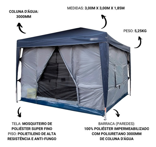 Gazebo Articulado + Barraca Transform 10