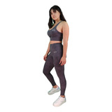 Conjunto  Deportivo Mujer  Peto + Calzas  Largas Elasticado 