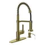 Casavilla Dispensador De Jabon Dorado Para Grifo De Cocina,