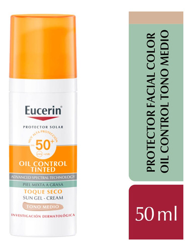 Eucerin Sun Facial Fps50 Oil Control Tono Medio 50 Eucerin