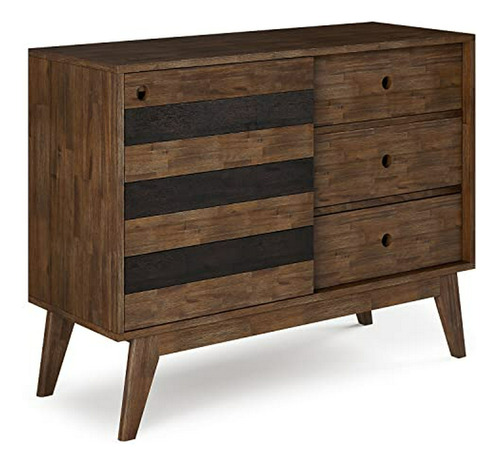 Mueble De Almacenaje De Madera Maciza Acacia 48 Pulgadas