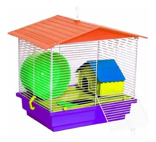 Gaiola Para Hamster Topolino Completa C/ Telhado+casa+roda