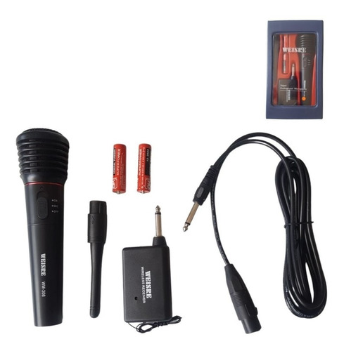 Microfono Profesional Inalambrico O Cableado Karaoke Wm-308