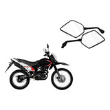 Kit X2 Espejos Negro Mate Motomel Skua 250 Cc R / D Tdm