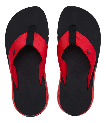 Chinelo Sandália Kenner Rakka Dbt06 Masculino Preto/vermelho