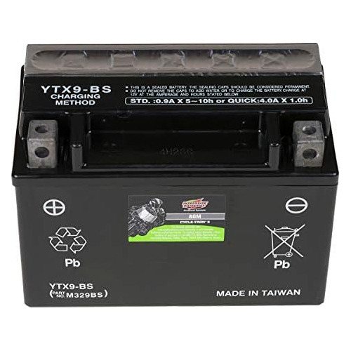 Ytx9bs 12v 8ah Powersports Battery (cytx9bs) Rechargeab...